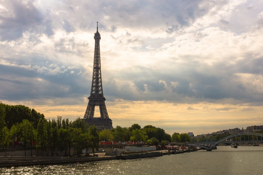 scenic view of Paris France and Eiffel tower