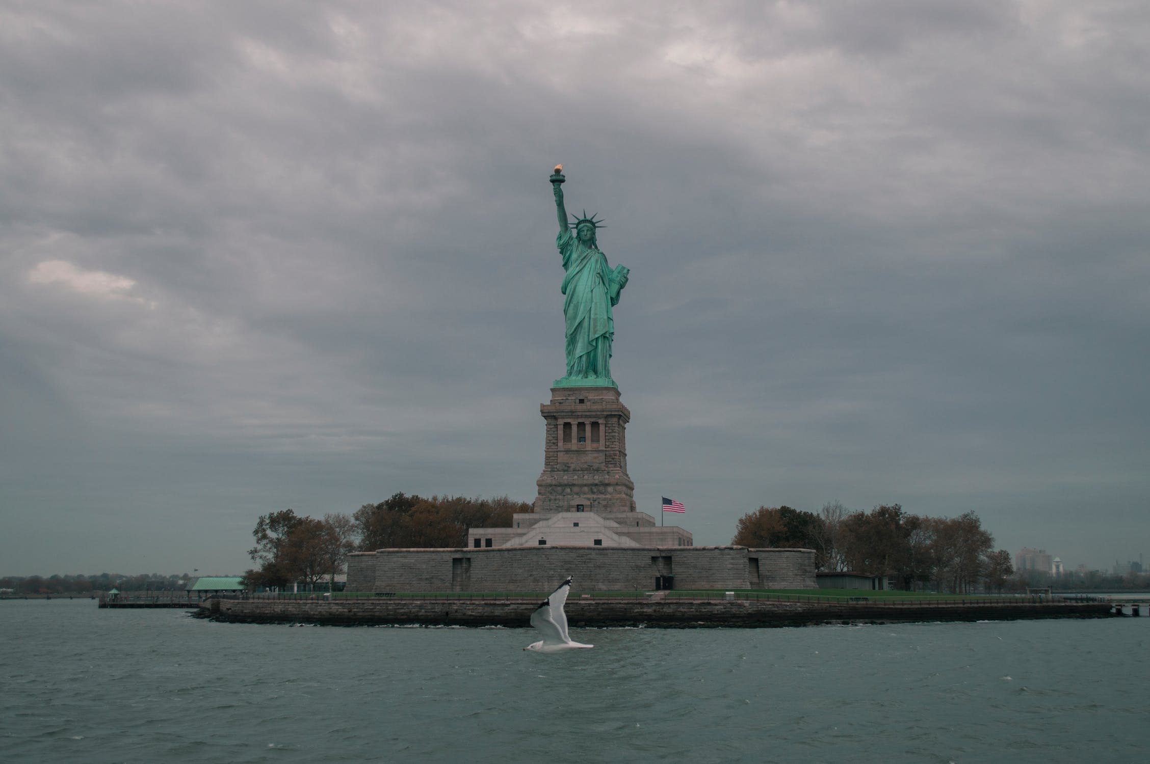 scenic view of statue of liberty